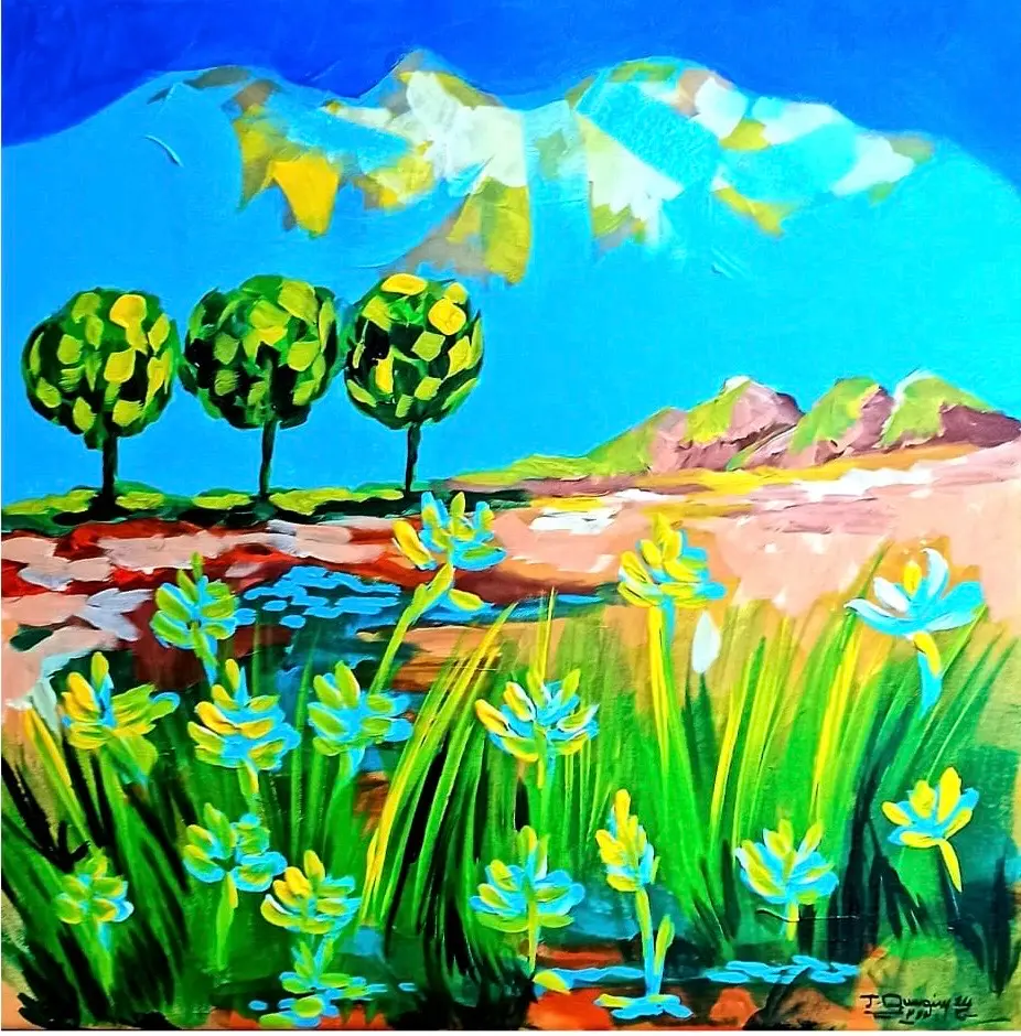 Untitled, acrylic on canvas, 50 x 50 cm, 2025