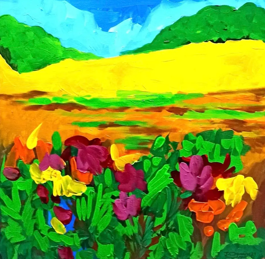 Untitled, acrylic on canvas, 50 x 50 cm, 2025