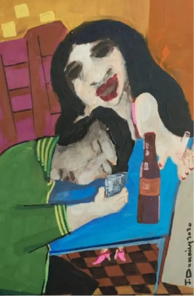  Untitled, acrylic on paper, 30 x 20 cm, 2021 