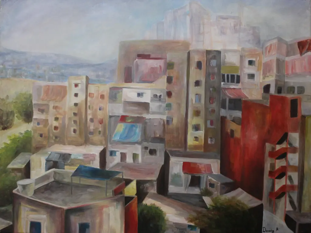 Achrafieh - Karm El Zaytoun, oil on canvas, 60 x 80 cm, 2017