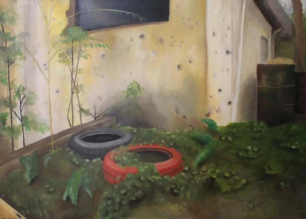 Furn El Chebbak, oil on canvas, 50 x 69.5 cm, 2017