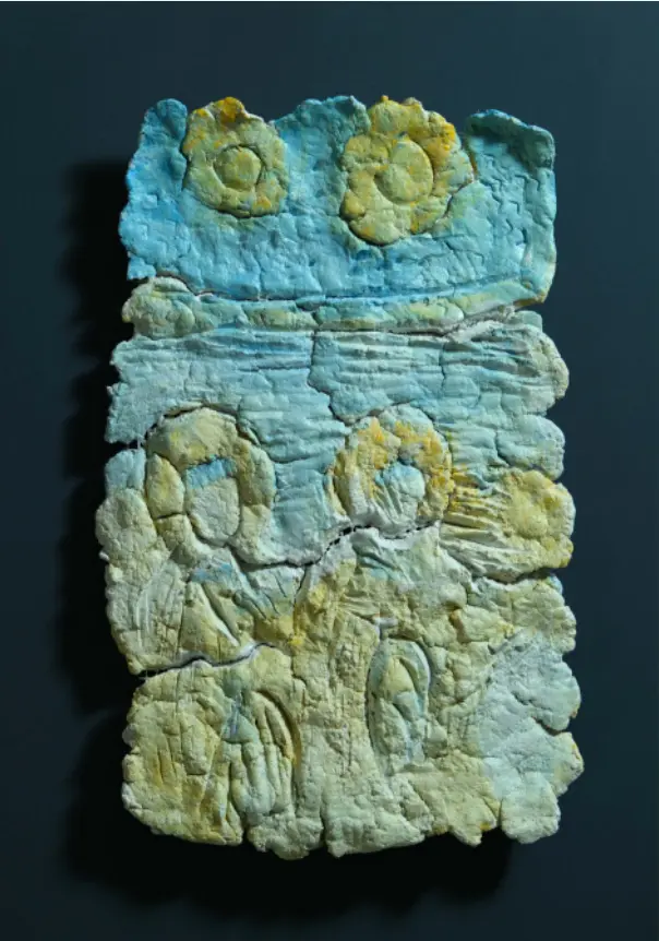 Anfeh - Iconography, limestone paste, 30 x 22 cm, 2023