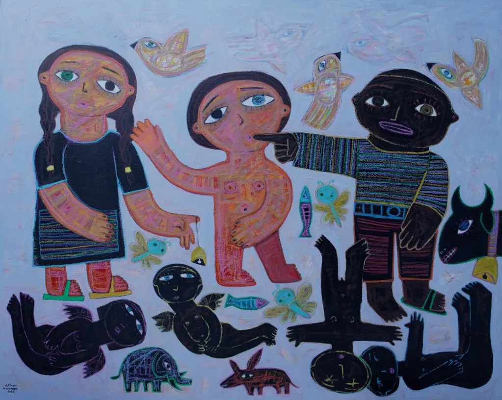 Untitled, mixed media on canvas, 120 x 150 cm