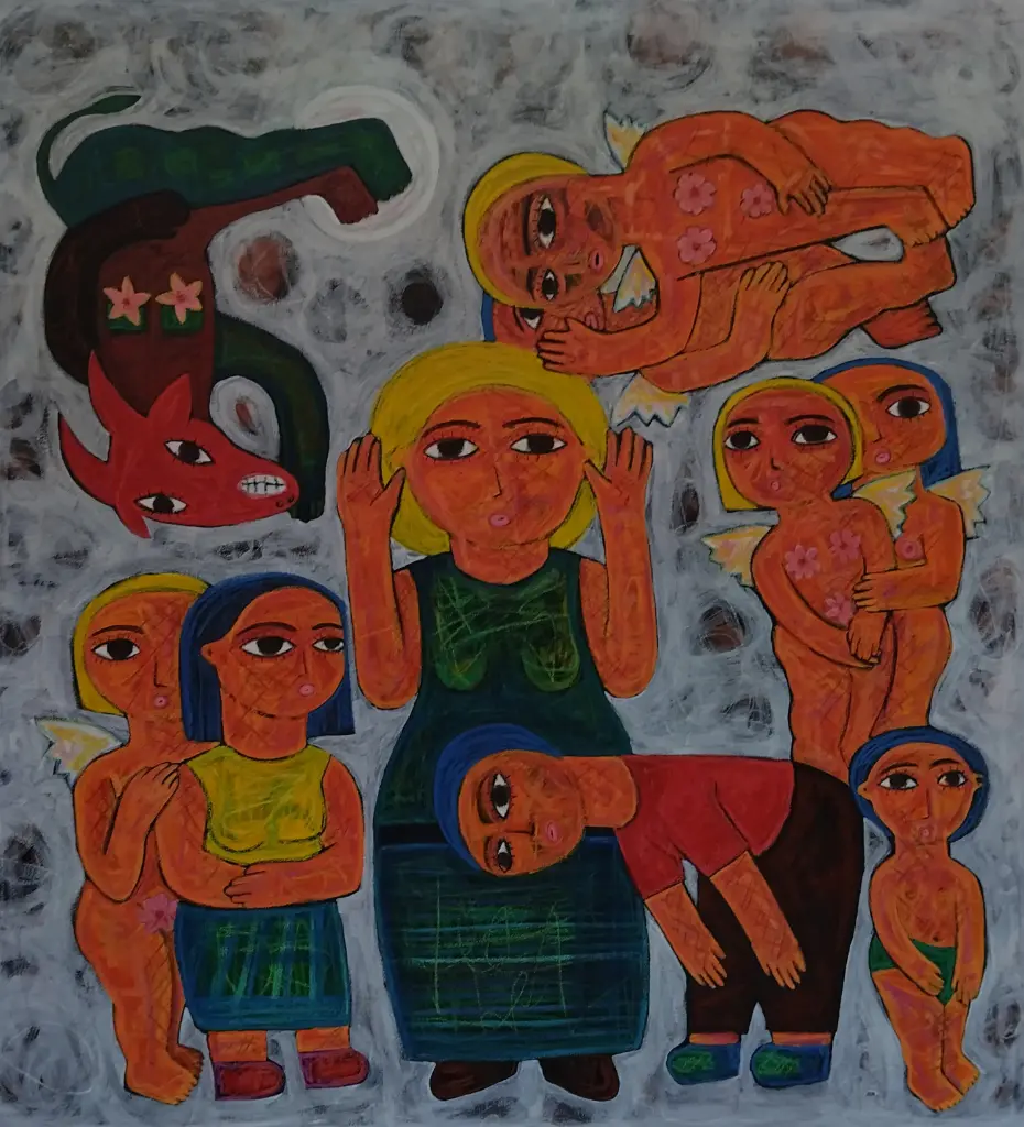 Untitled, mixed media on canvas, 148 x 137 cm, 2025