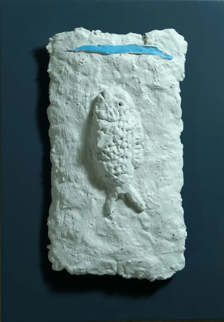 Untitled, limestone paste relief, 30 x 22, 2023 