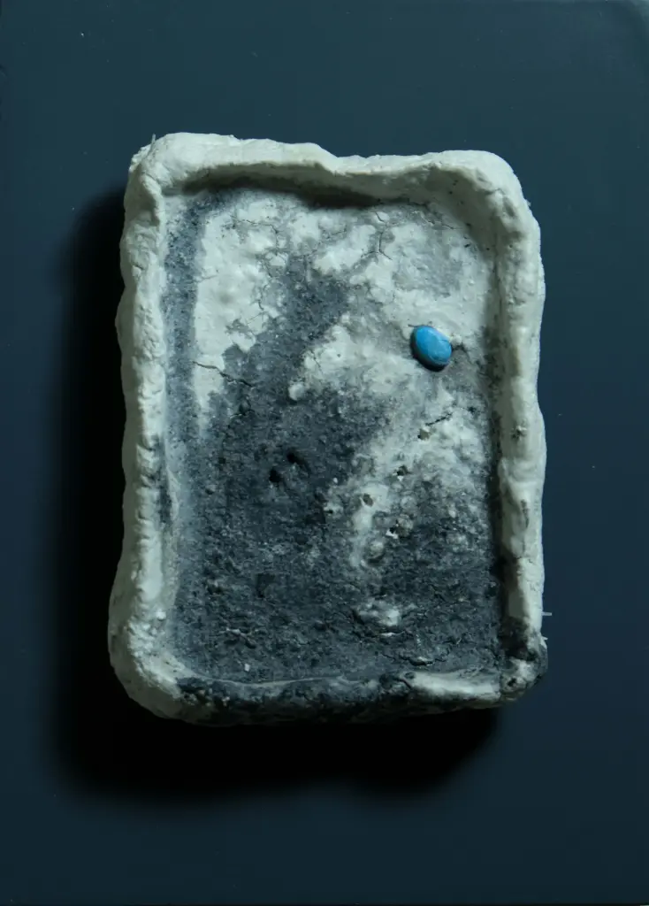 Untitled, limestone paste, 15 x 11 cm, 2023 
