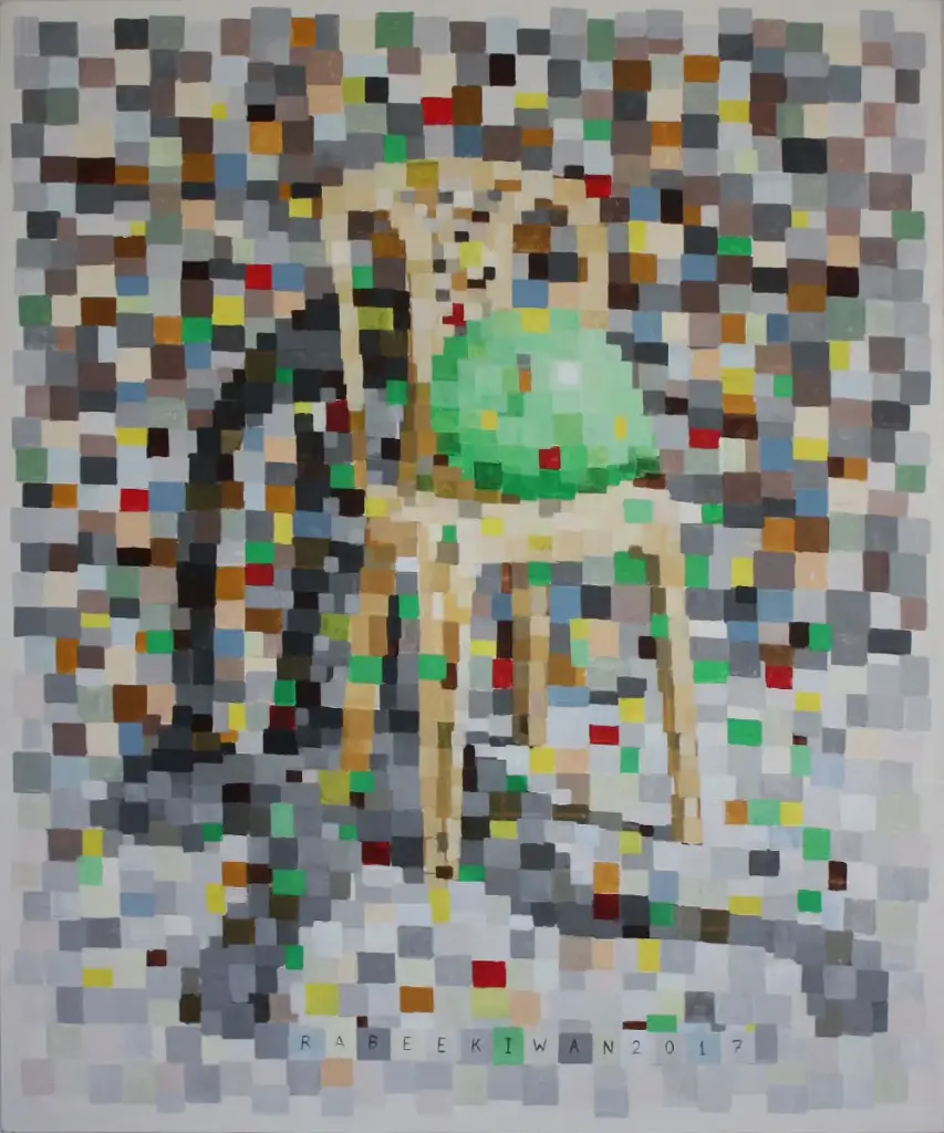 Untitled, acrylic on canvas, 120 x 100 cm, 2017 