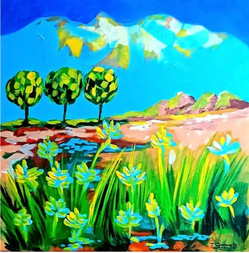 Untitled, acrylic on canvas, 50 x 50 cm, 2025