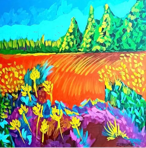 Untitled, acrylic on canvas, 50 x 50 cm, 2025