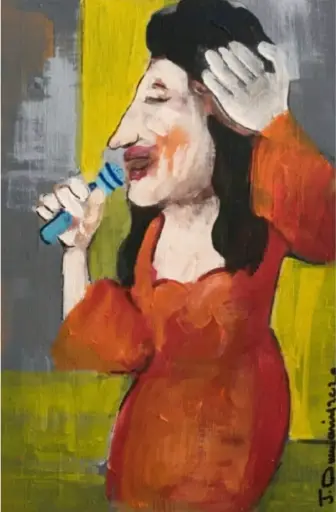 Untitled, acrylic on paper, 30 x 20 cm, 2021