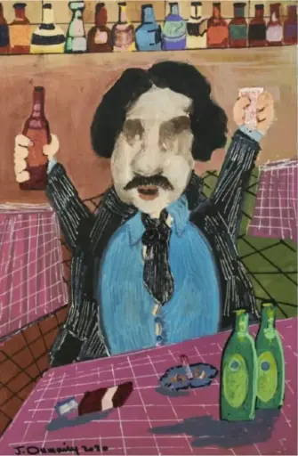  Untitled, acrylic on paper, 30 x 20 cm, 2021 