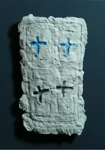 Doors, limestone paste, 30 x 22 cm