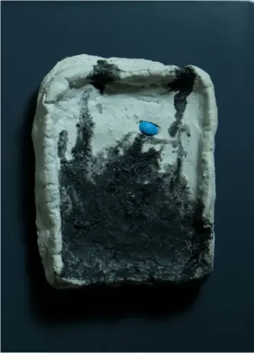 Untitled, limestone paste, 15 x 11 cm