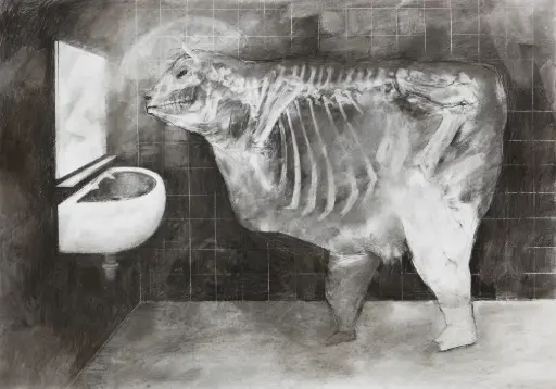 Study of Bathroom Mirror