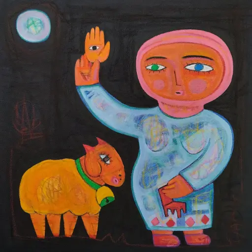 Untitled, acrylic on canvas, 70 x 70 cm