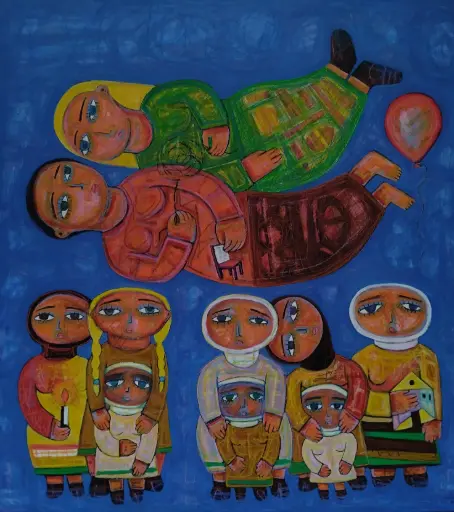 Untitled, mixed media on canvas, 148 x 137 cm, 2025