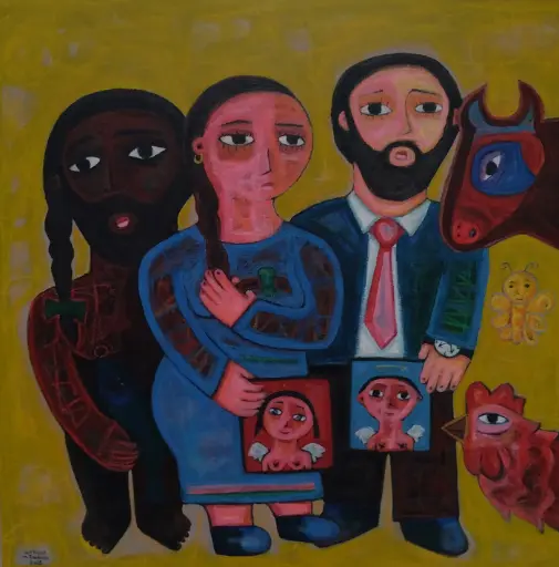 Untitled, mixed media on canvas, 80 x 80 cm, 2025