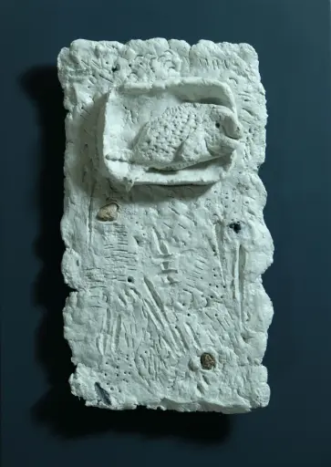 Untitled, limestone paste relief, 30 x 22, 2023 
