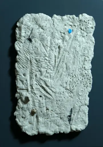 Untitled, limestone paste relief, 30 x 22, 2023 