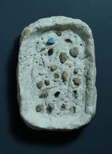 Untitled, limestone paste relief, 15 x 11, 2023 