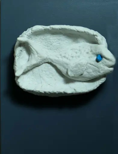 Untitled, limestone paste, 15 x 11 cm, 2023 