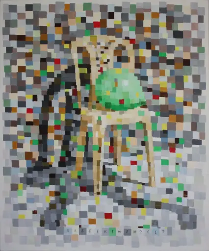 Untitled, acrylic on canvas, 120 x 100 cm, 2017 